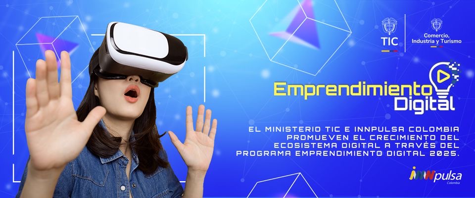 Imagen diseñada con una mujer usando una gafas de realidad virtual