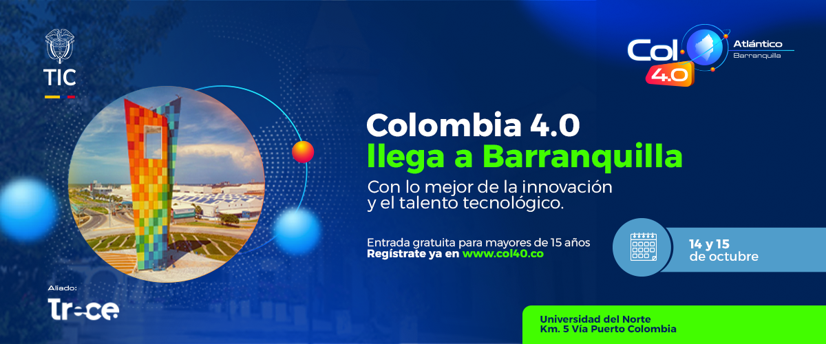 Imagen diseñada para invitar a Colombia 4.0 Atlántico
