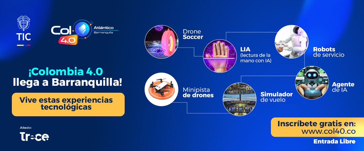 Imagen diseñada invitando a Col40 Barranquilla