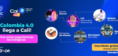 Imagen diseñada invitando a vivir experiencias en Colombia 4.0 edición Valle del Cauca