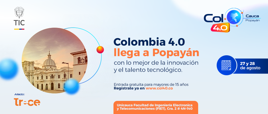 Imagen diseñada Colombia 4.0 Popayán